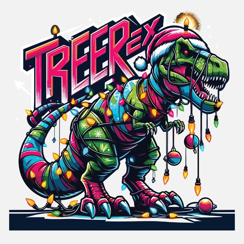 Tree-Rex T-Rex dinosaure roches Noël