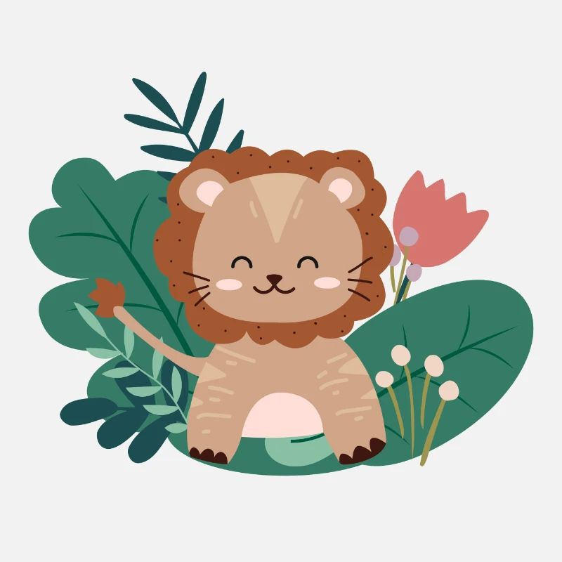 Löwe im Dschungel | Safaritour Boho-Style