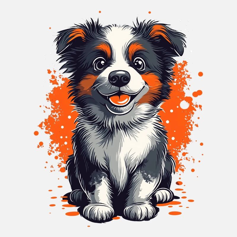 Australian Shepherd Welpe lustiger Hunde Aussie
