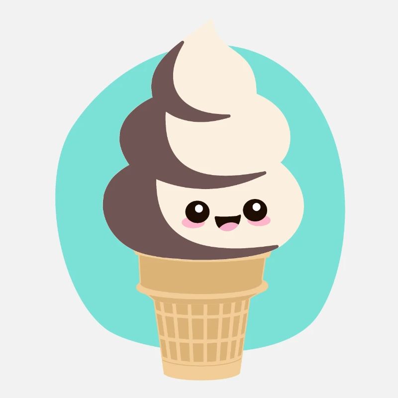 douce glace douce d’été Kawaii
