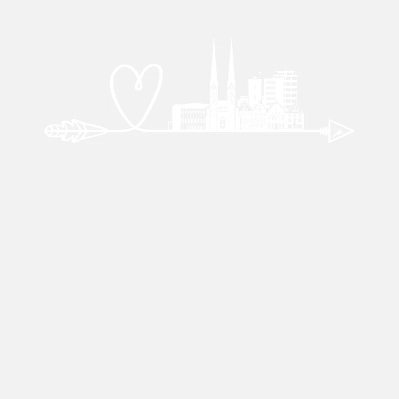 Bielefeld Skyline Avec flèche et cœur