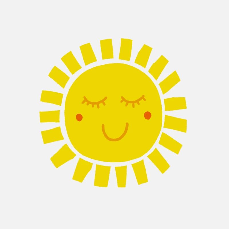 Fröhliches Sonnenmotiv Sommer Sonne Geschenk