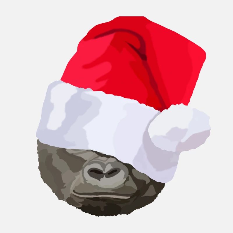 Gorille avec Bonnet de Noel, cadeau de Noël