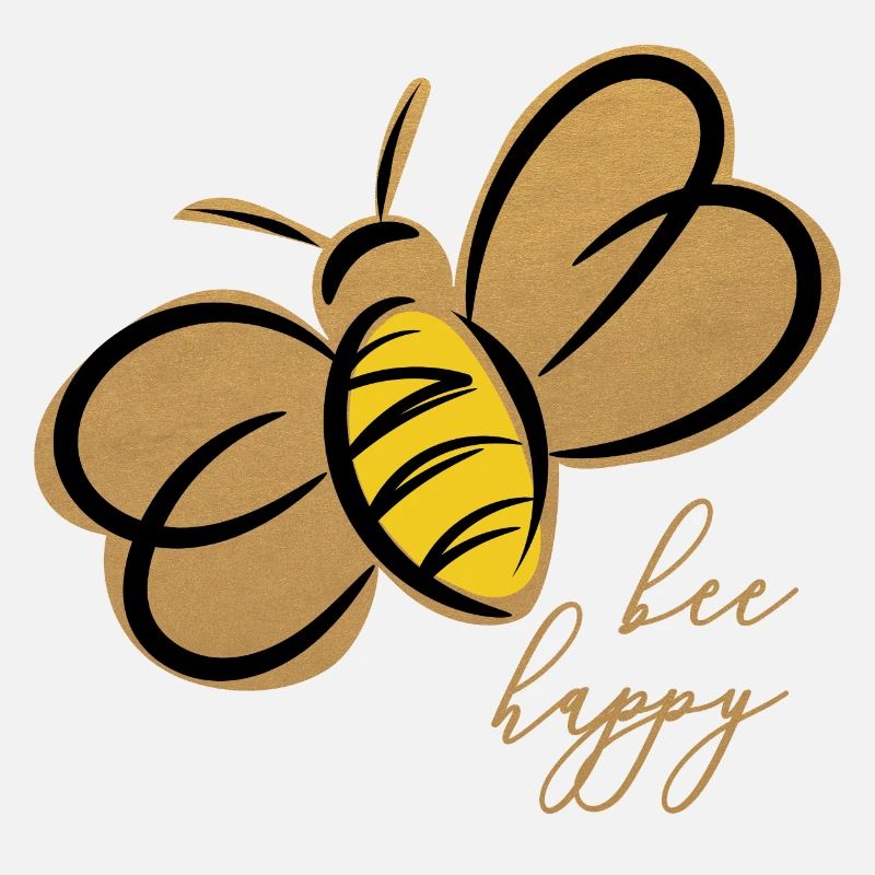 bee happy bees // Une impression dorée.