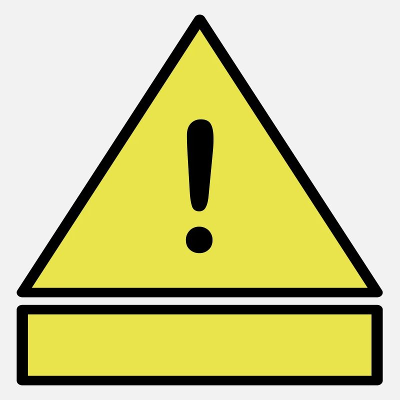 Point d'exclamation sur le triangle d'attention avec une plaque supplémentaire