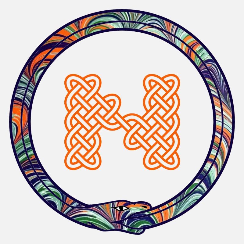 nœud n avec serpent celtique