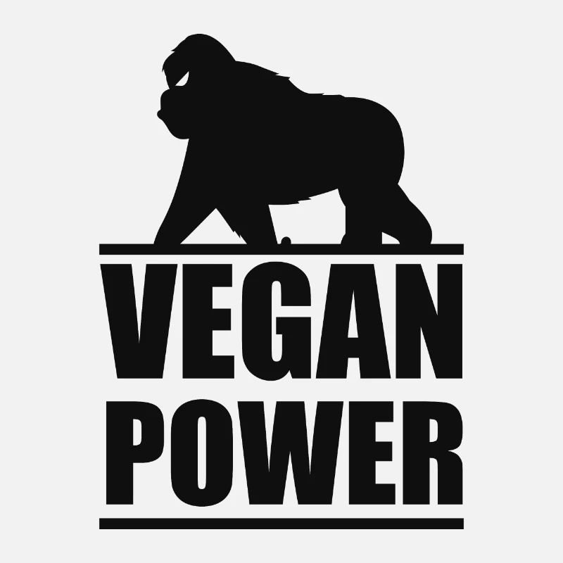 Vegan Power Gorilla Plant Based Geschenkidee