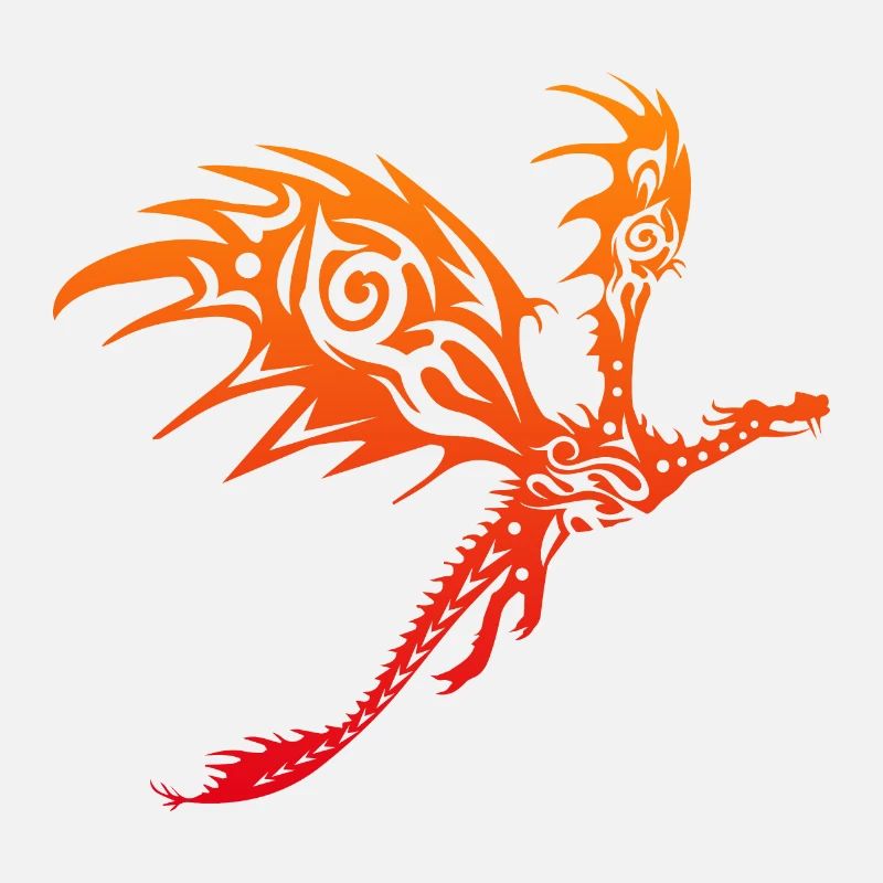 Idée de cadeau drôle d'animaux de dragon rouge