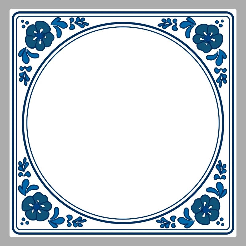 Leerer Fliesen eigener Text - Delft Blue