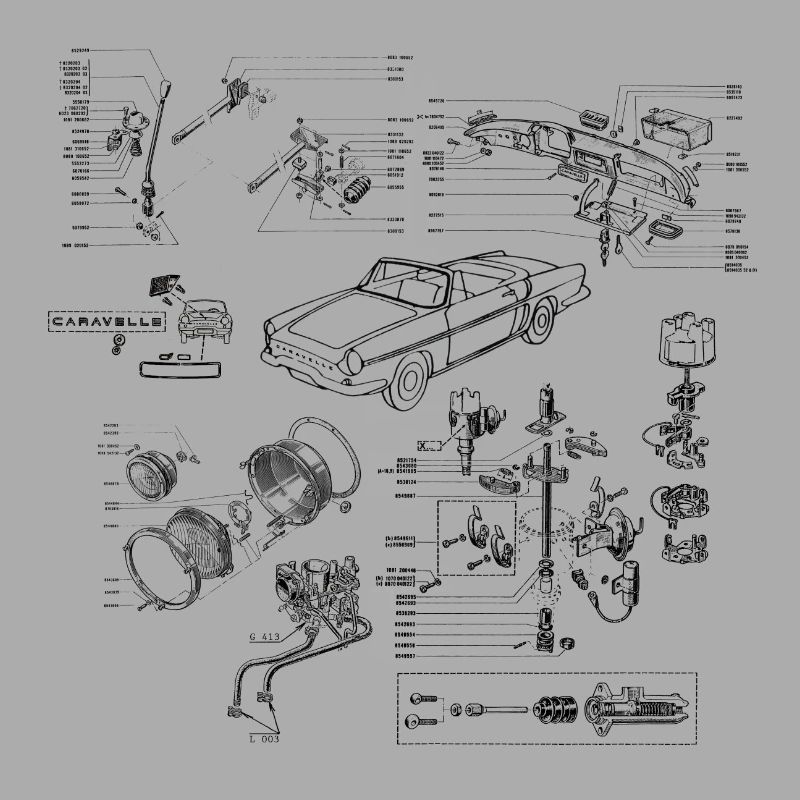 Caravelle exploded view black