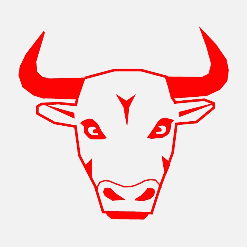 Bull in red