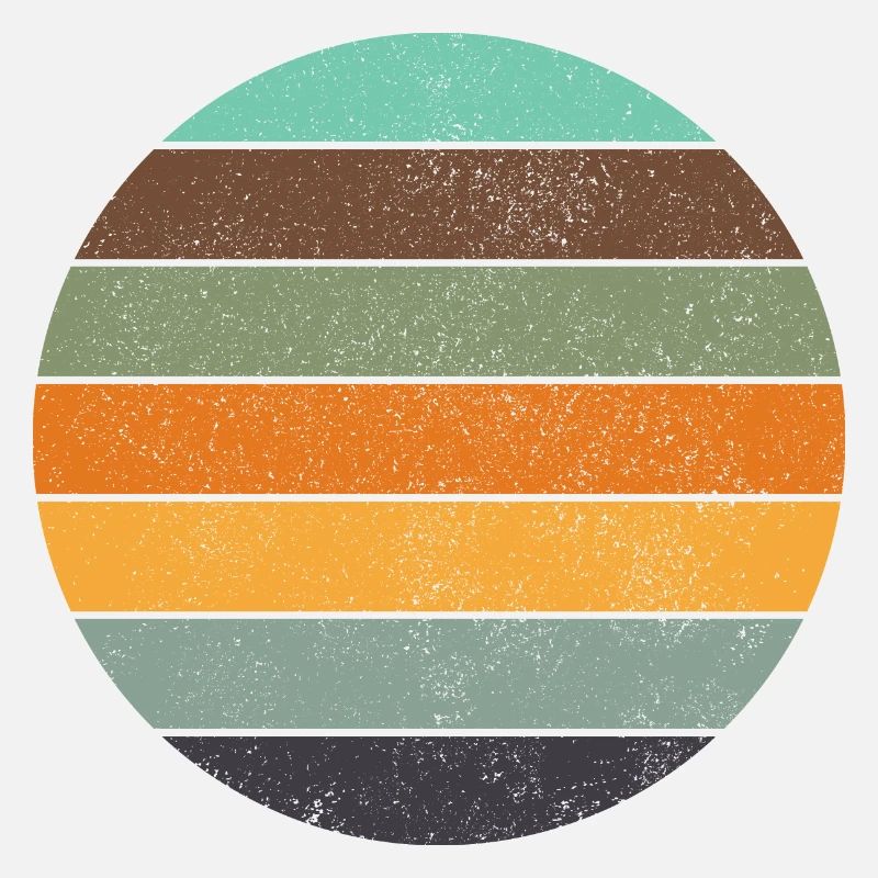 Retro Regenbogen Sunset Blau