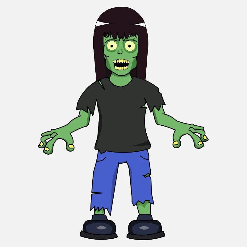 Zombie Mädchen mit braunen Haaren