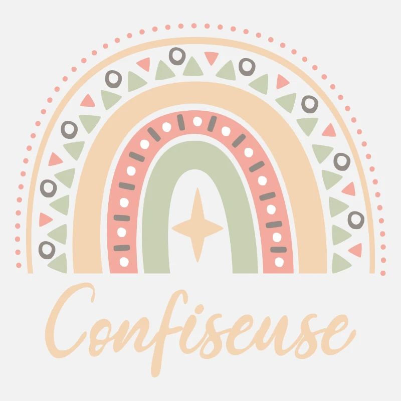 Cadeau Confiseuse. Boho Rainbow confiseuse.