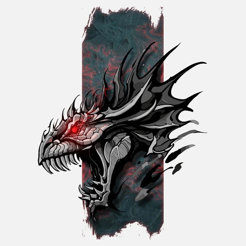 Infernos Brüllen: Drache mit roten Augen
