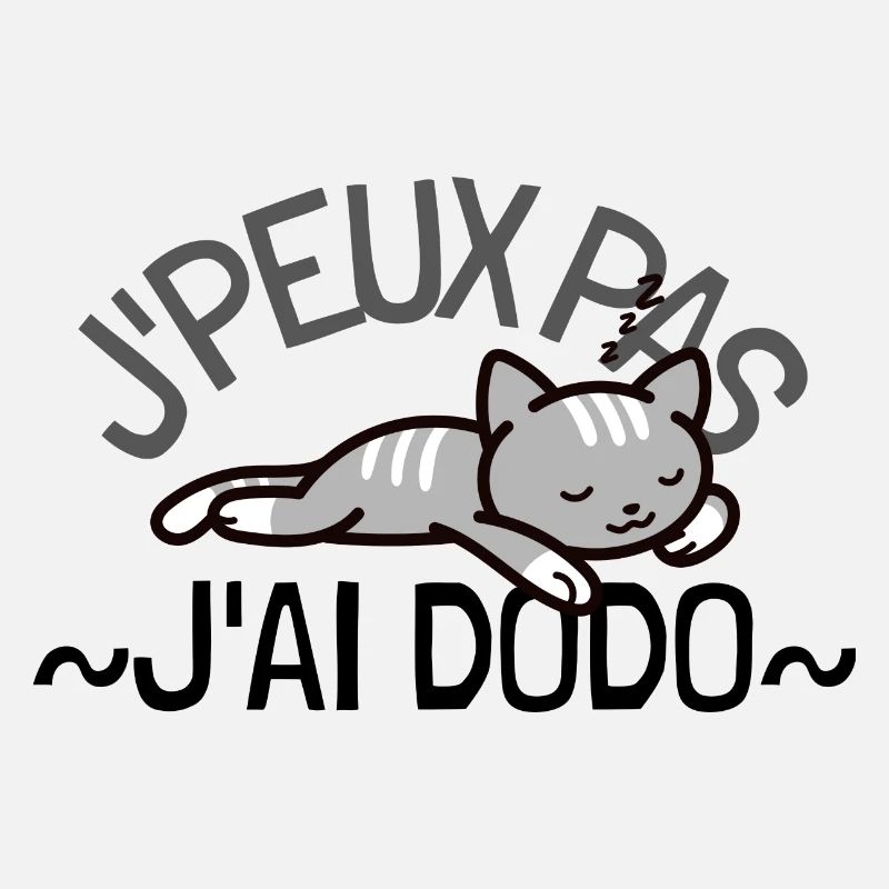 J'peux pas j'ai dodo. Chat qui dort.