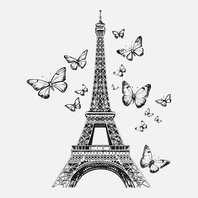 Paris Eiffelturm Frankreich Schmetterlinge Kunst