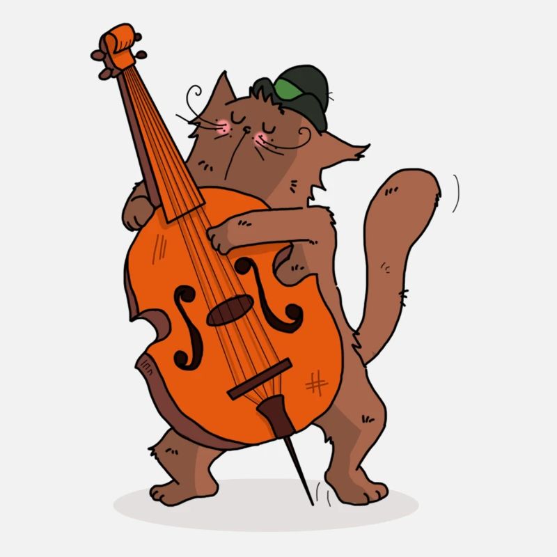 Mrou le chat, jazz et contrebasse