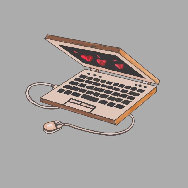 3D Laptop Notebook Computer Mouse PC Keyboard