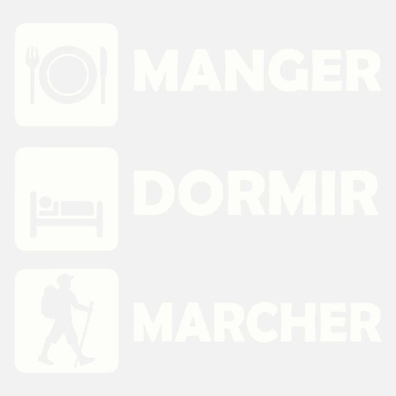 Tshirt de Randonnée Manger Dormir Marcher