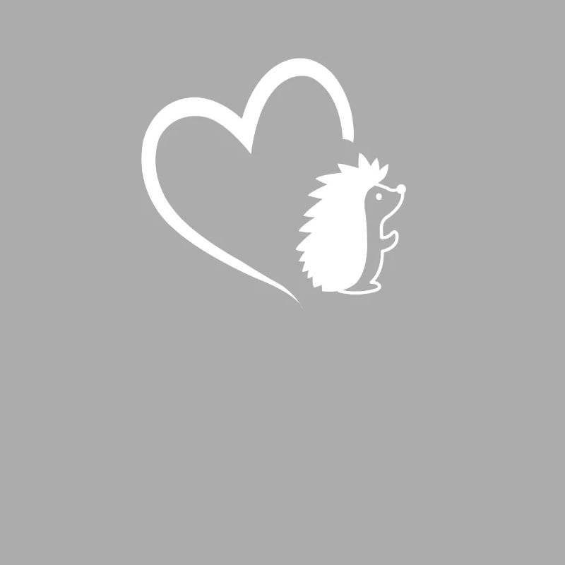 Hérisson avec un amour de hérisson de conception de coeur