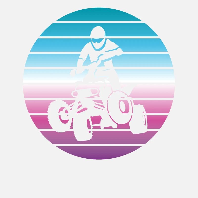 Quad-Biker Quad Fahrer ATV Retro Geschenk