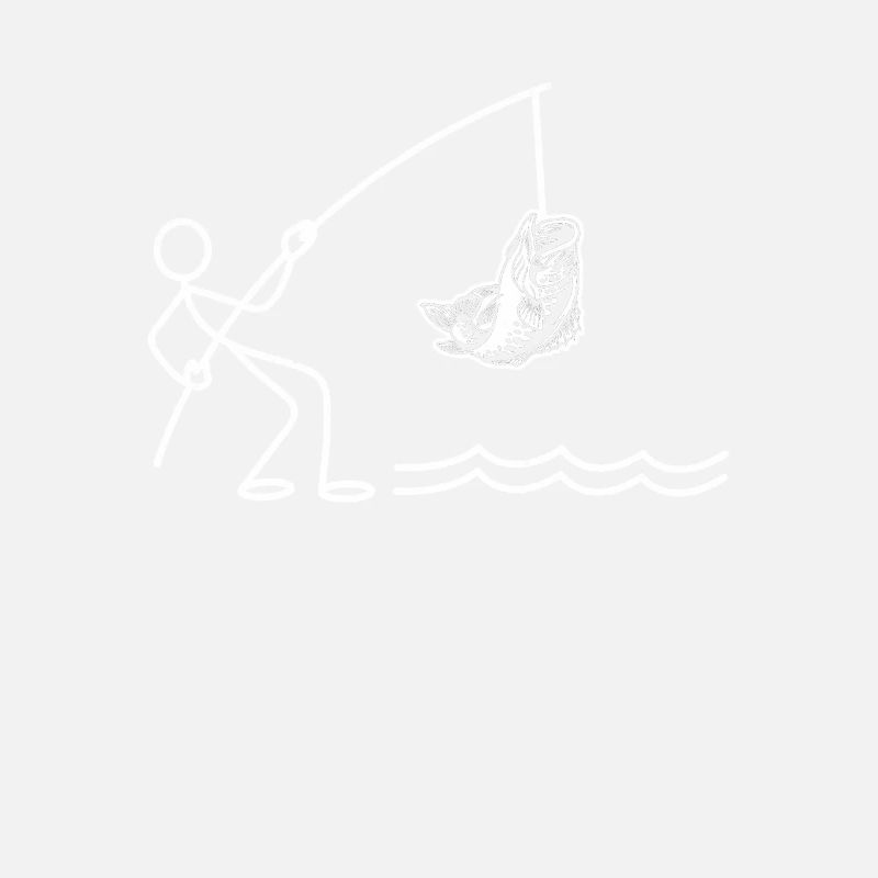 Drôle de bâton de pêche Figure attraper du poisson