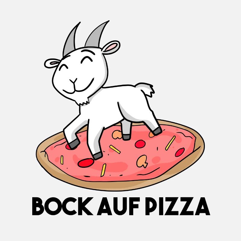 Bock auf Pizza - Ziege Ziegenbock