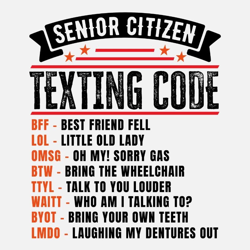 SMS-Code für Senioren Lustiger Ruhestand