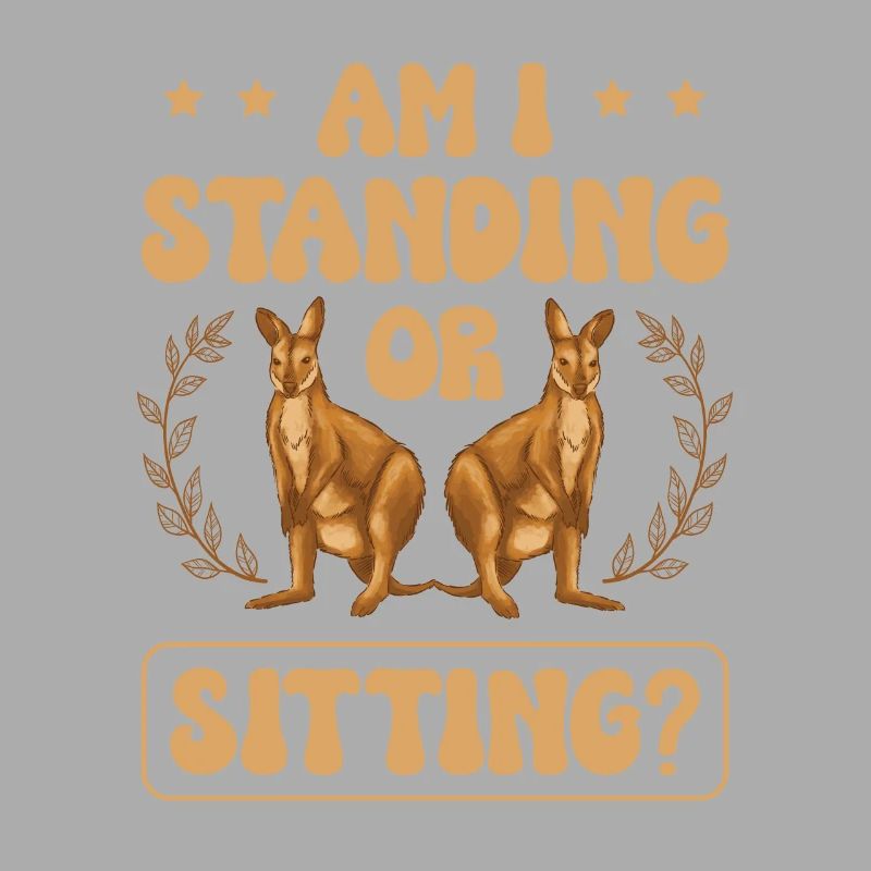 Stehe Ich Oder Sitze Ich Wildtiere Känguru