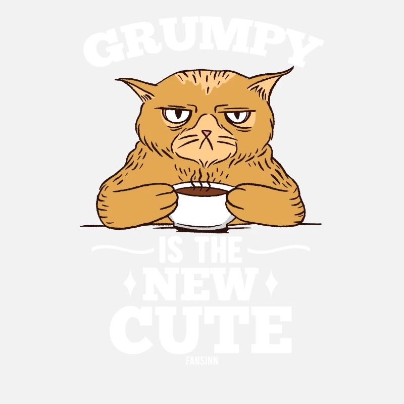 Café pour le chat de mauvaise humeur