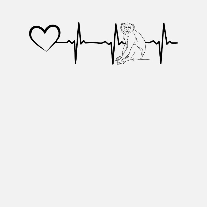 Langures Heartline Heart - Monkey Langures Monkey