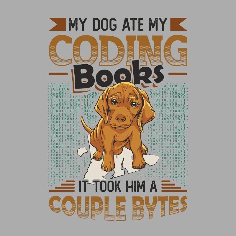Dog Bytes Code Computer Joke Programming