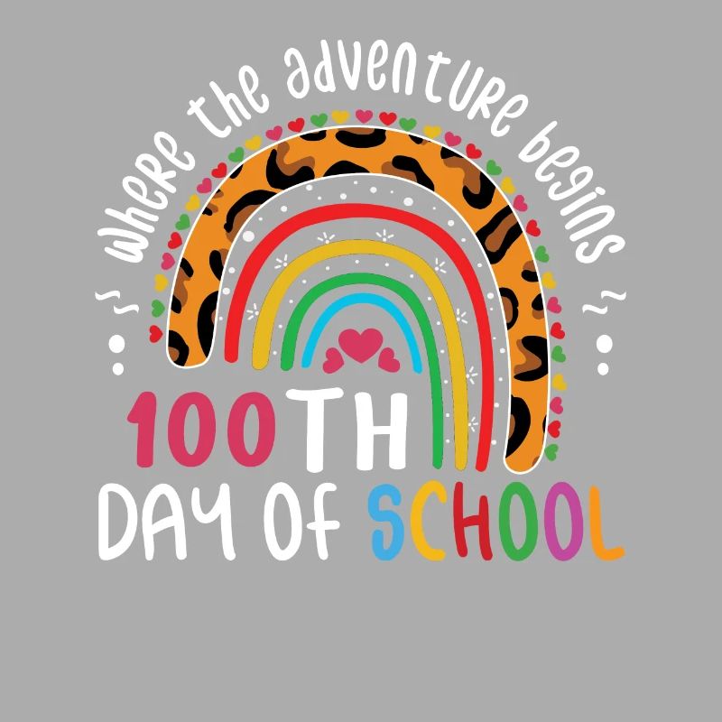 Leopard Rainbow 100e jour 100 jours d’école
