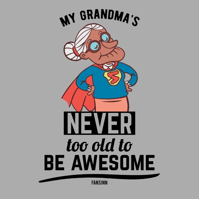 coole Oma Mutter Großmutter Held