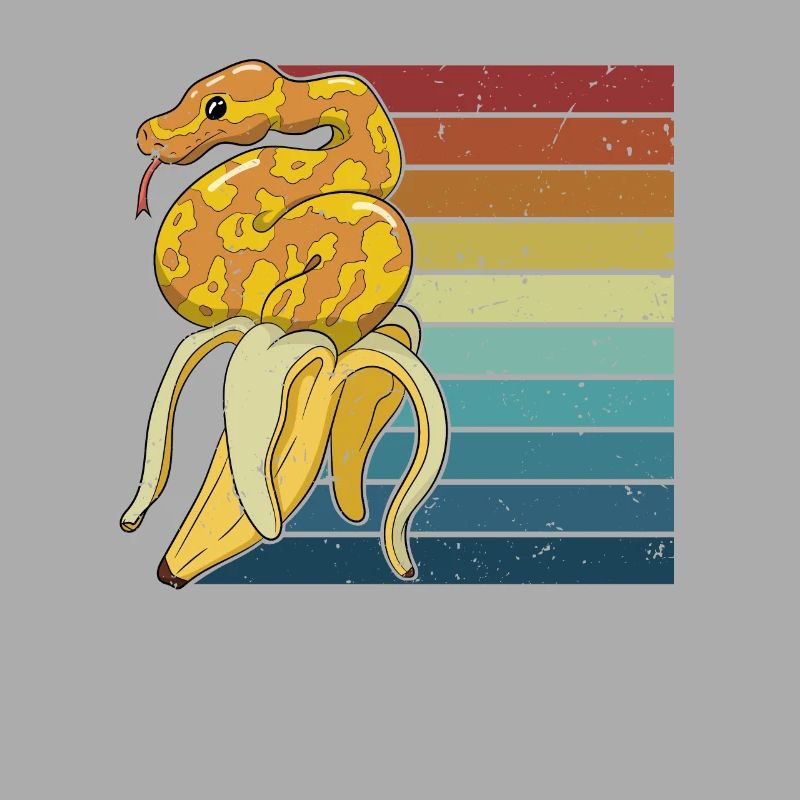 Retro Python Snake Scale Creepers Banane