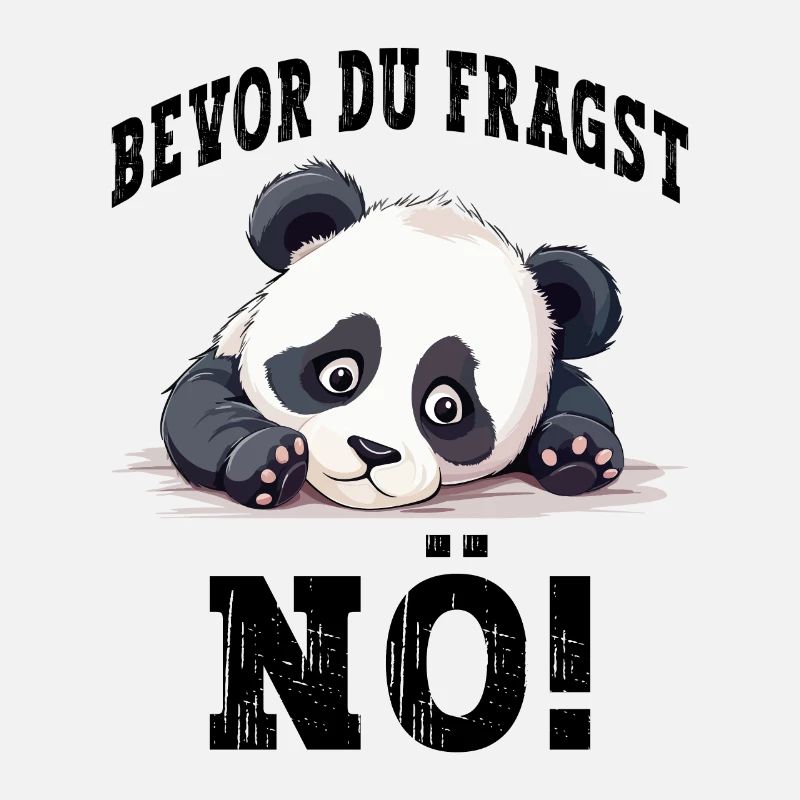 Avant de demander non pas de Panda Bear Funny Dicton