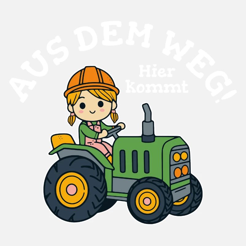 Traktor Mädchen Personalisierbar
