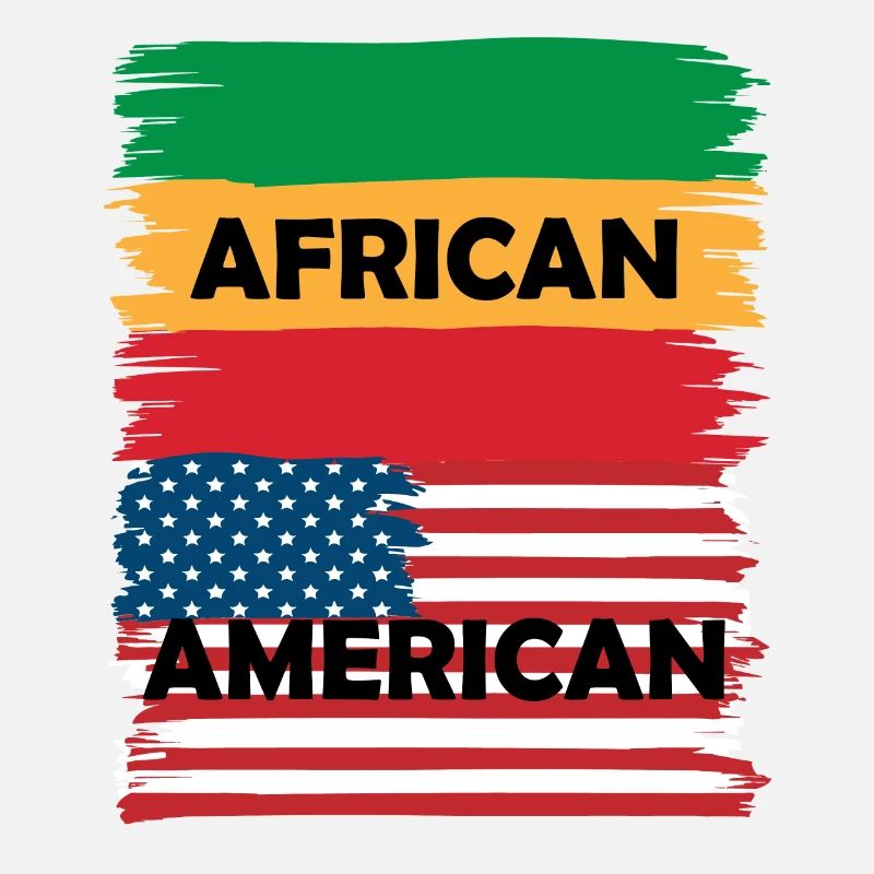 Fier Afro-Américain. Illustrations de drapeaux