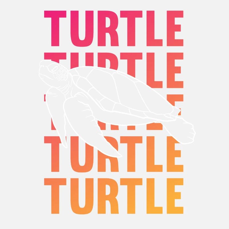 TURTLE Silhouette Word Art Gift