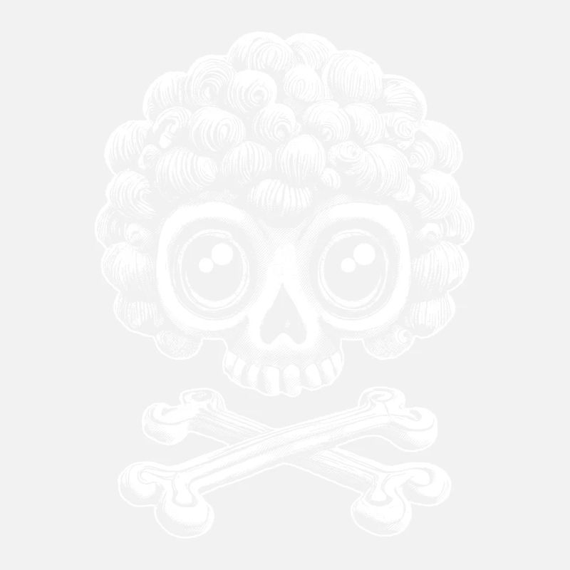 Fashion with bite: monkey skull with curly mane
