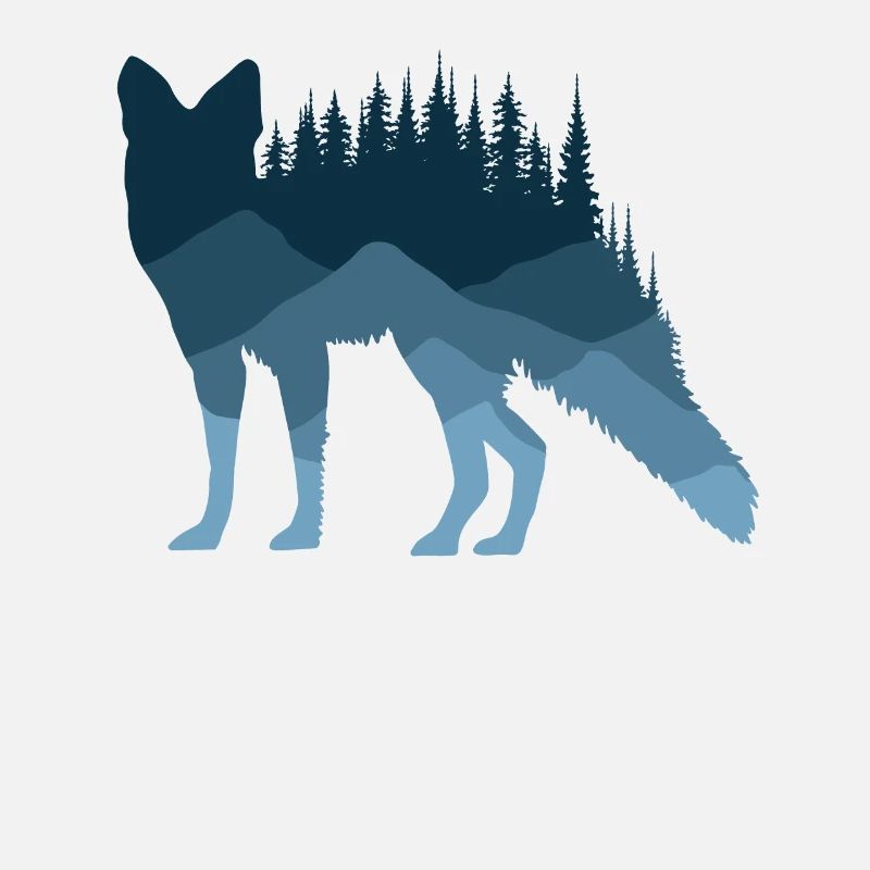 Geist des Waldes - Fuchs Silhouette