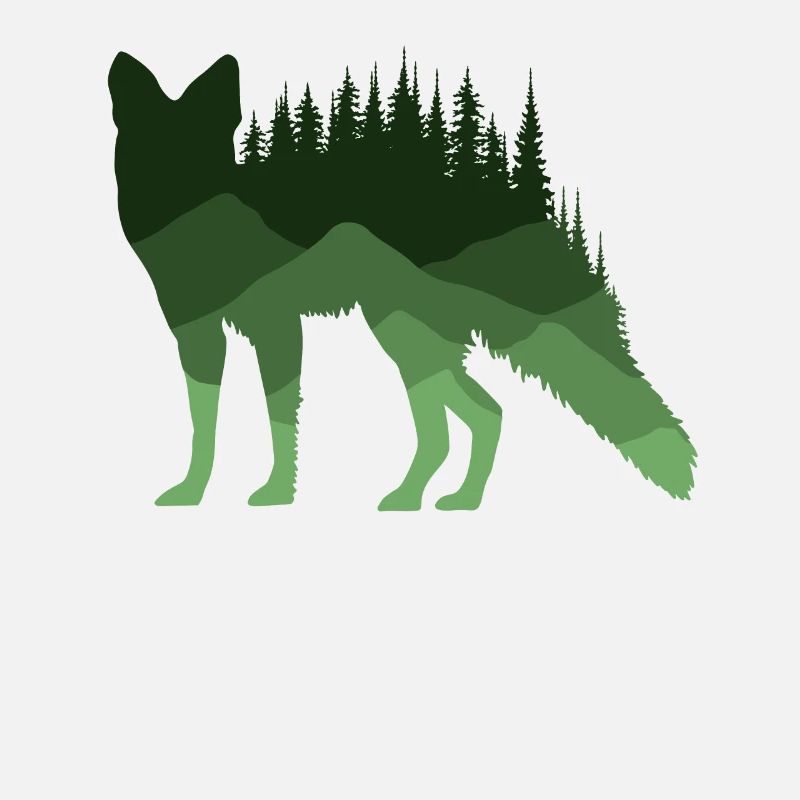 de la forêt - Silhouette de renard