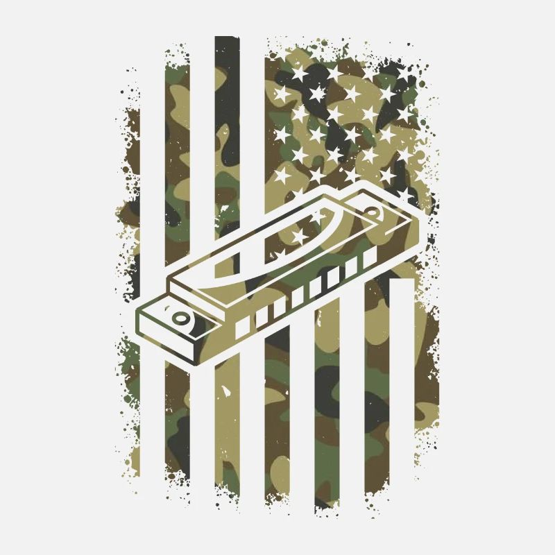 Harmonica US Flag Harmonica Musicien Harmonica Pla