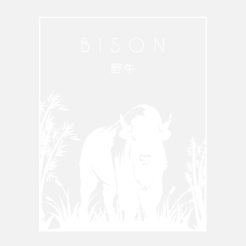 Bison chinois Hanzi Buffalo Bison d’Amérique