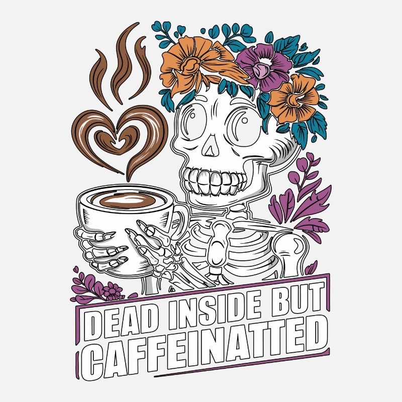 Drôle de café caféine squelette dire
