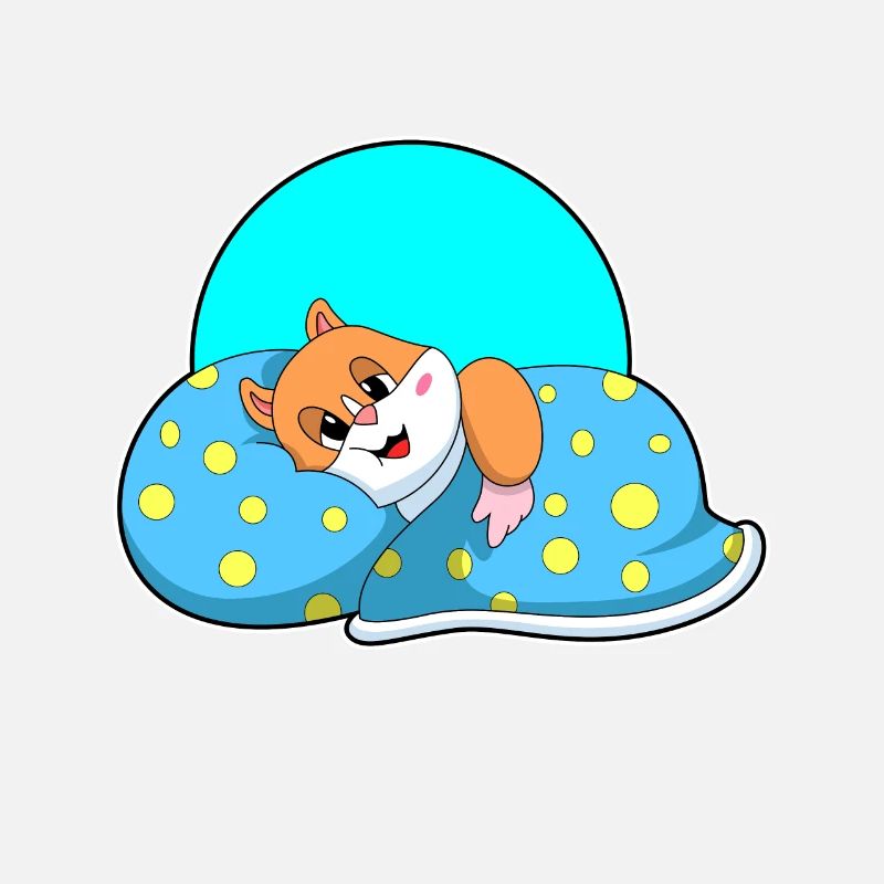 Hamsters dormant avec des couvertures