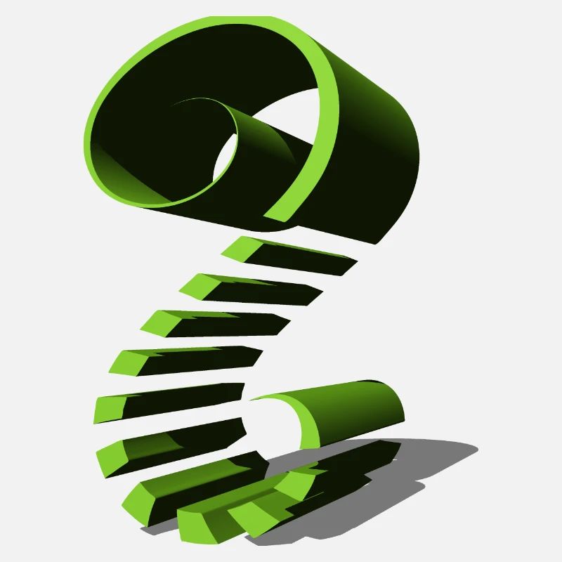 En forme de vert