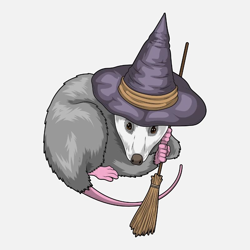 Possums Halloween Witch