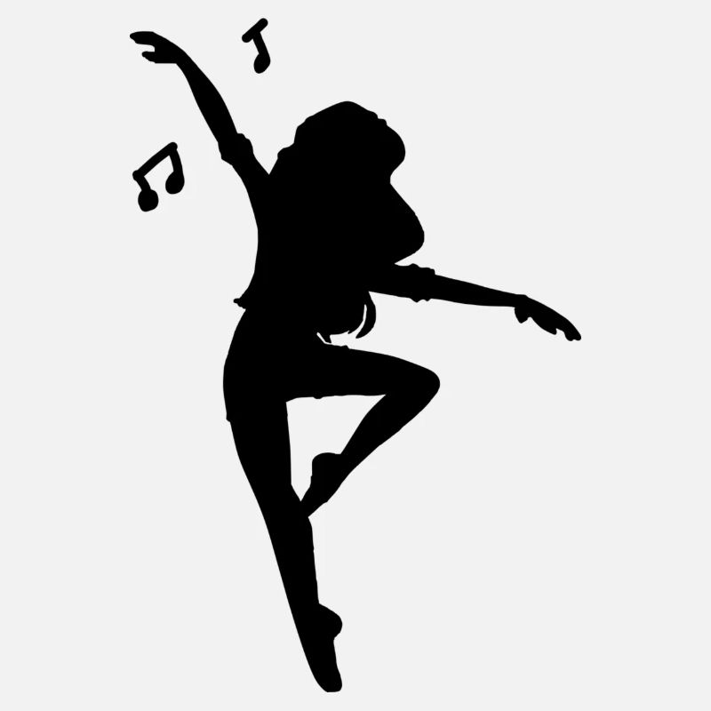 femme danse de silhouette. Partition dans la danse
